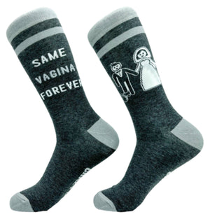 CRAZY Dog Brand Men’s BACHELOR WEDDING Socks ‘SAME VAGINA FOREVER’ - Novelty Socks for Less