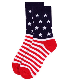 Parquet Brand Ladies AMERICAN FLAG Socks - Novelty Socks for Less
