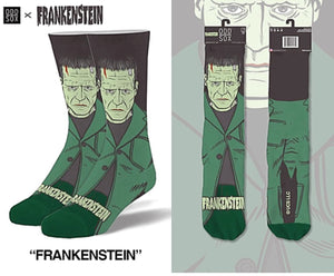 FRANKENSTEIN MEN’S 360 UNIVERSAL MONSTERS HALLOWEEN SOCKS ODD SOX BRAND - Novelty Socks for Less