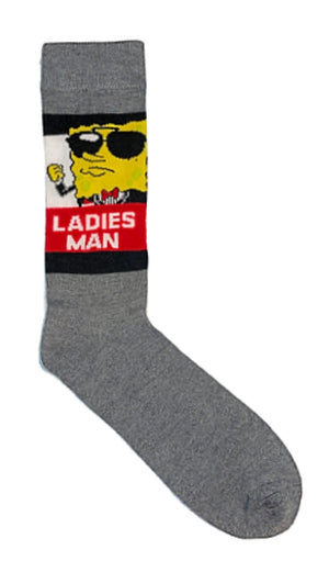 SPONGEBOB SQUAREPANTS Men’s VALENTINES DAY ‘LADIES MAN’ - Novelty Socks for Less