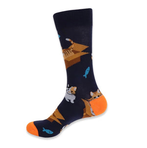 PARQUET Mens CATS IN BOXES Socks - Novelty Socks for Less