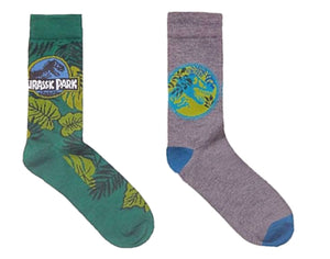 JURASSIC WORLD Men’s 2 Pair Of Socks T-REX - Novelty Socks for Less