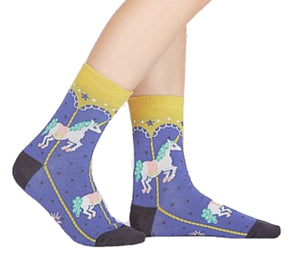 SOCK IT TO ME BRAND GIRLS CAROUSEL HORSES SOCKS - Novelty Socks for Less