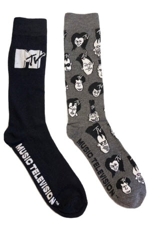 MTV Men’s 2 of Pair Socks MUSIC TELEVISION - Novelty Socks for Less