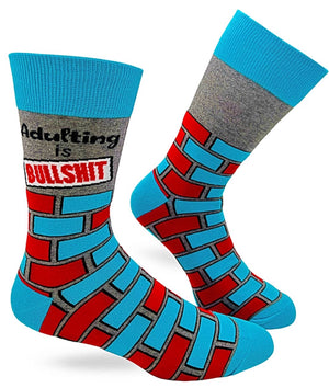 FABDAZ BRAND MEN’S ‘ADULTING IS BULLSHIT’ SOCKS - Novelty Socks for Less