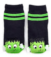 BOOGIE TOES Unisex Baby FRANKENSTEIN RATTLE GRIPPER BOTTOM Socks By PIERO LIVENTI - Novelty Socks for Less