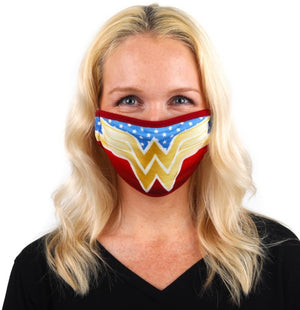 DC COMICS WONDER WOMAN Adult Face Mask Cover BIOWORLD Brand - Novelty Socks for Less