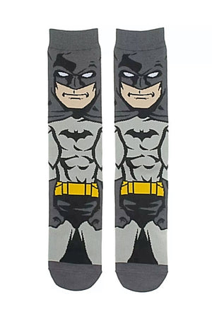 DC COMICS BATMAN Men’s 360 Crew Socks BIOWORLD BRAND - Novelty Socks for Less