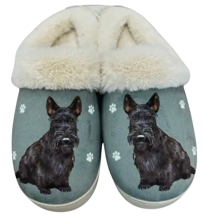 SNUGGS Memory Foam SCOTTISH TERRIER Dog Non Slip Slippers By E&S Pets (Choose Size)