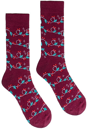 PARQUET Brand Men’s CHRISTMAS MISTLETOE Socks - Novelty Socks for Less