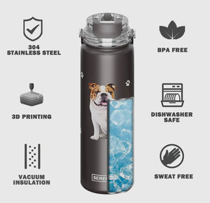 YORKIE Dog Stainless Steel 24 oz. Water Bottle SERENGETI Brand By E&S Pets