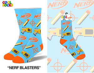 NERF BLASTERS Kids Unisex Socks Ages 7-10 COOL SOCKS Brand - Novelty Socks for Less