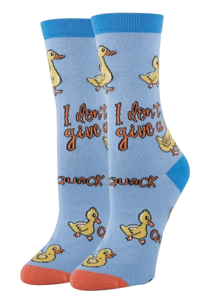 I DON’T GIVE A QUACK Ladies Yellow Duck Socks Oooh Yeah Brand