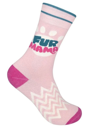 FUR MAMA Adult Unisex Socks WITH PAW PRINT FUNATIC BRAND - Novelty Socks And Slippers