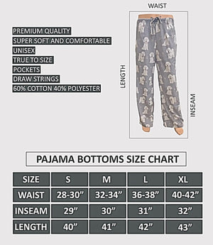 COMFIES Unisex BICHON FRISE Pajama Bottoms E&S Pets (CHOOSE SIZE) - Novelty Socks for Less