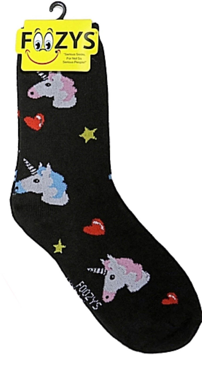 FOOZYS Brand Ladies UNICORN Socks UNICORNS ALL OVER