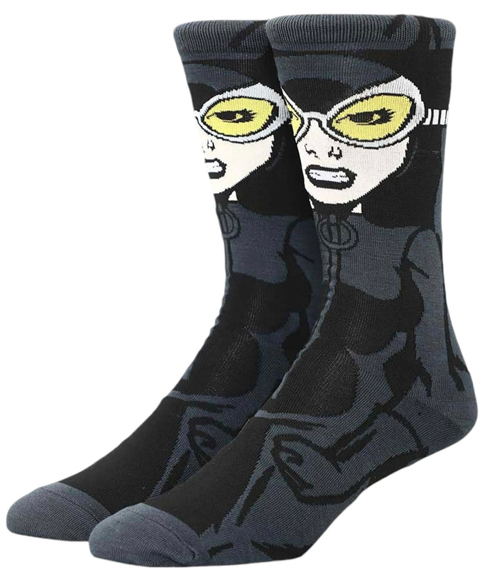 DC COMICS BATMAN Men’s CATWOMAN 360 Crew Socks BIOWORLD Brand THE BATMAN