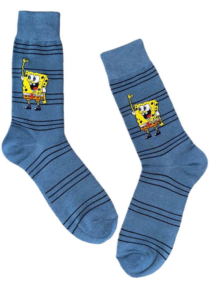 SPONGEBOB SQUAREPANTS Men's Striped Socks NICKELODEON