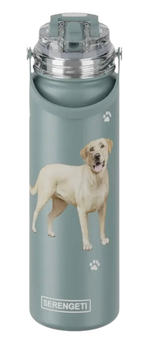 YELLOW LABRADOR Dog Stainless Steel 24 Oz. Water Bottle By E&S Pets - Novelty Socks And Slippers