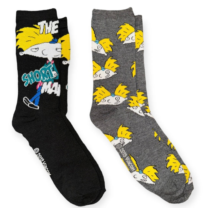 HEY ARNOLD Men’s 2 Pair Of Socks ‘THE SHORT MAN’ NICKELODEON