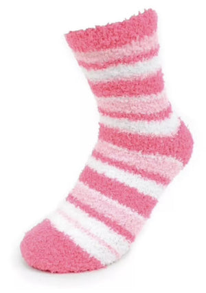 NOLLIA Brand Ladies 3 Pair Striped Warm & Fuzzy Socks