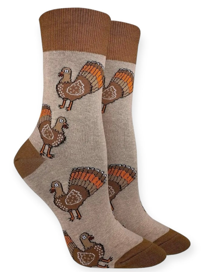 GOOD LUCK SOCK Brand Ladies THANKSGIVING TURKEY Socks - Novelty Socks And Slippers
