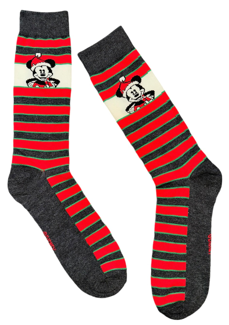 men's christmas dress socks Bear chlorine bleach when needed Men's Santa Hat Socks -