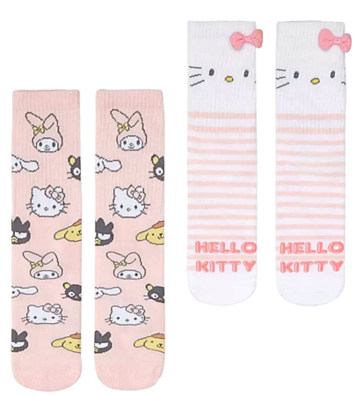 SANRIO HELLO KITTY Ladies 2 Pair Of Cushion Socks BADTE MARU, CINNAMOROLL