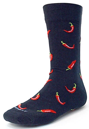 PARQUET BRAND Men’s CHILI PEPPERS Socks - Novelty Socks And Slippers