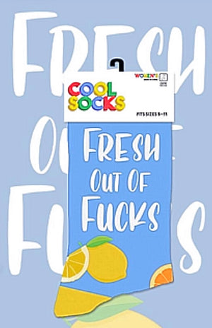FRESH OUT OF FUCKS Unisex Socks COOL SOCKS Brand - Novelty Socks for Less