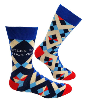 SOCKS ON FUCK OFF Men’s Socks FABDAZ Brand - Novelty Socks And Slippers