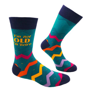 I’M NOT OLD I’M RETRO Men’s Birthday Socks - Novelty Socks And Slippers