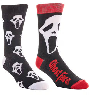 SCREAM THE MOVIE Men’s GHOSTFACE 2 Pair Of HALLOWEEN Socks - Novelty Socks And Slippers