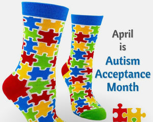 FABDAZ Brand Ladies PUZZLE PIECES Socks AUTISM AWARENESS - Novelty Socks And Slippers