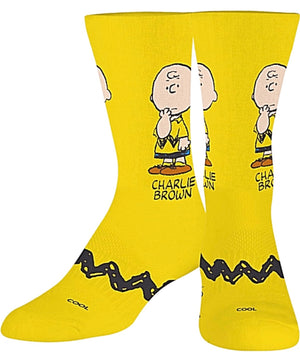 PEANUTS Unisex CHARLIE BROWN Socks COOL SOCKS Brand (CHOOSE SIZE) - Novelty Socks for Less