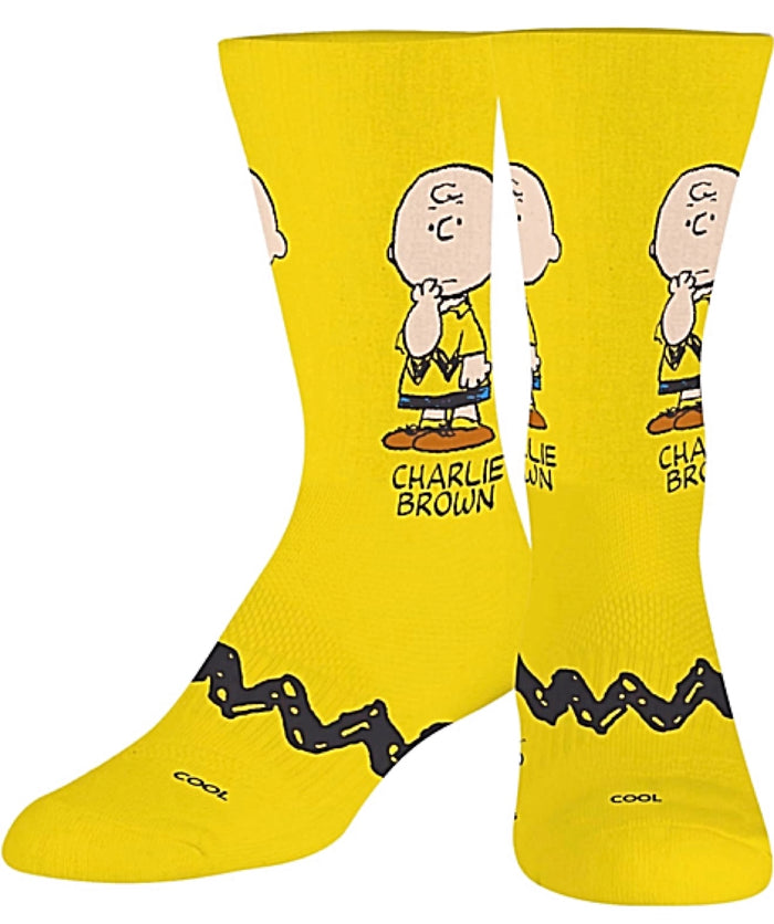 PEANUTS Unisex CHARLIE BROWN Socks COOL SOCKS Brand (CHOOSE SIZE)