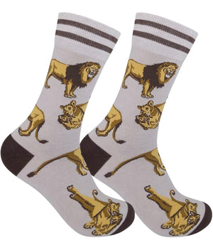 LION Adult Unisex Socks FUNATIC Brand LIONS All Over - Novelty Socks And Slippers