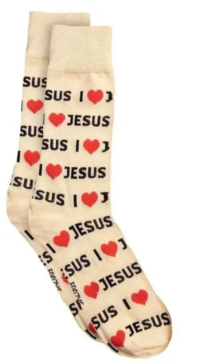 FOOZYS Brand Men’s I LOVE JESUS Socks