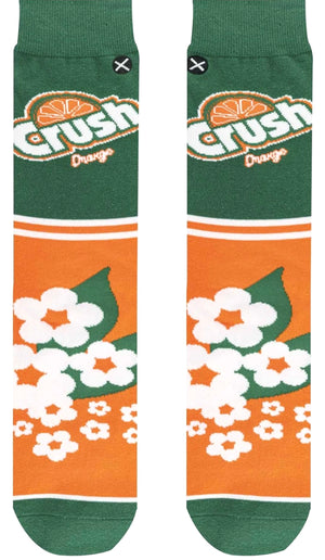 ODD SOX Brand Men’s ORANGE CRUSH SODA Socks - Novelty Socks And Slippers