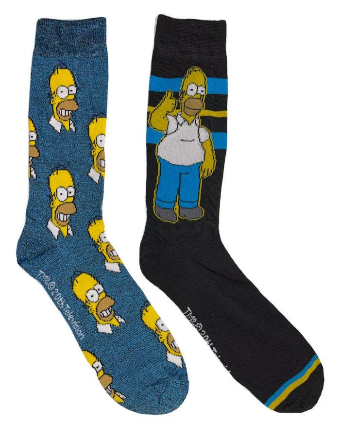 THE SIMPSONS Men’s HOMER SIMPSON 2 Pair Of Socks