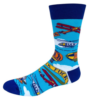 FABDAZ BRAND MEN’S I DON’T GIVE A FLYING FUCK SOCKS (Choose Style) - Novelty Socks And Slippers