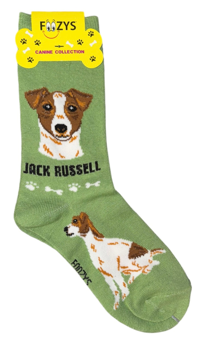 FOOZYS Brand Ladies JACK RUSSELL TERRIER Dog Socks