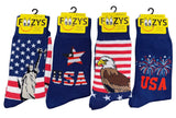 FOOZYS Brand Men’s PATRIOTIC Socks (Choose Style) - Novelty Socks And Slippers