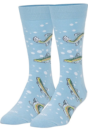 COOL SOCKS BRAND MEN’S RAINBOW TROUT FISH SOCKS - Novelty Socks for Less