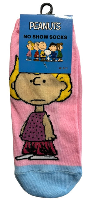 PEANUTS Ladies 1 Pair Of No Show Socks (CHOOSE PATTERN) - Novelty Socks And Slippers