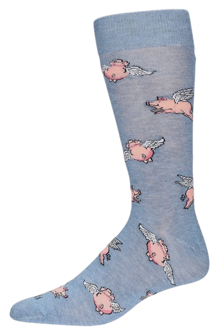 MeMoi Brand Men’s FLYING PIGS Socks