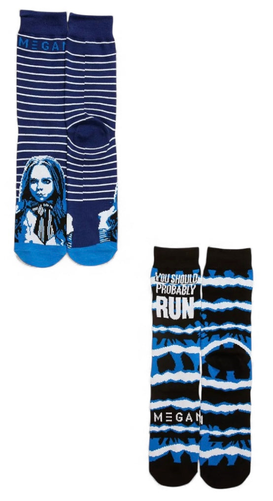 MEGAN The Movie Men’s 2 Pair Of Socks ‘YOU SHOULD PROBABLY RUN’
