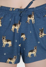 COMFIES LOUNGE PJ SHORTS Ladies GERMAN SHEPHERD Dog By E&S PETS - Novelty Socks And Slippers