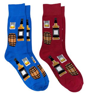 FOOZYS Brand Men’s BOURBON 2 Pair Of Socks - Novelty Socks And Slippers