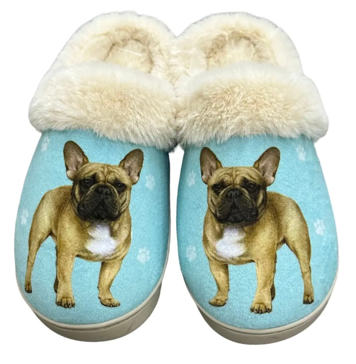 SNUGGS Memory Foam FRENCH BULLDOG Dog Non Slip Slippers By E&S Pets (Choose Size)